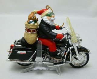 Vintage Harley Davidson 1997 Santa Ornament King Of The Road G80001