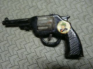 Vintage Metal Dick Tracy Chester Gould Toy Clicker Gun