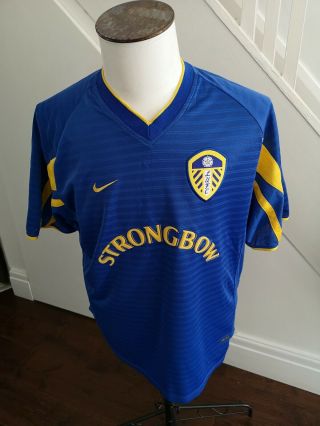 Leeds United 2001/2002/2003 Away Football Shirt Nike Large Retro Vintage