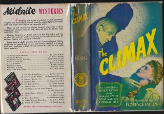 The Climax - Photoplay Dj Boris Karloff & Susanna Foster 1944 - 3rd Print 1946 Vg