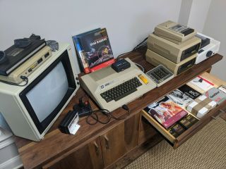 Atari 800 48k Computer,  Two 810s,  830,  850,  410,  Cx85,  Lotharek Sio2pc Incognito