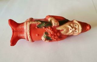 Vintage Antique 5 " Early Santa Claus Celluloid Figurine Statue Christmas Irwin