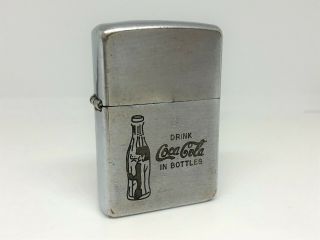 Vintage Zippo 1969 " Drink Coca Cola In Bottles " Coke Advertisement Lighter