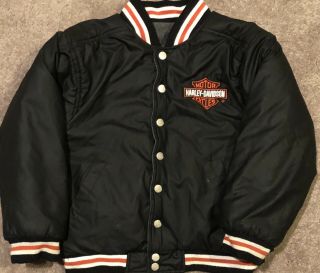 Harley Davidson Youth Reversable Winter Jacket Size 8/10
