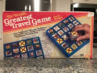 Vintage World’s Greatest Travel Game | Road Bingo | Whitehall | Educational 1985