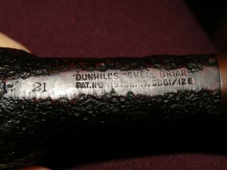 VINTAGE DUNHILL ' S SHELL BRIAR 21 DUAL PATENT ESTATE PIPE 2