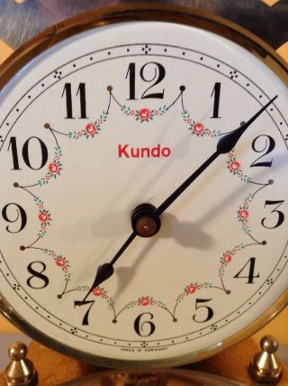 Vintage Kenninger & Obergfell KUNDO 400 Day Glass Dome Anniversary Clock 3