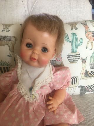 Thumbelina 13”vintage Ideal Baby Snoozy Doll Ideal Doll Corp.  Wind Up