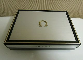 Vintage Omega Watch Box With Outer Box.  5 1/2 " X 4 " X 1 1/4 "