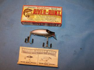 Vintage Heddon River Runt Spook Sinker Lure In The Box With Papers