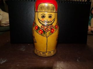Vintage Russian Matryoshka Nesting Dolls Hand Painted Made In Ussr Set Of 4