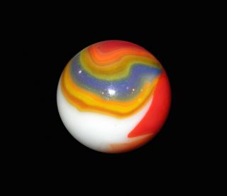 Vintage Vitro Agate Co.  Multi - Color All Red Marble - Shooter Size