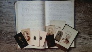 Circa 1907 Handwritten Diary Photos 19th Century Artist Family Iowa 92 Sheets