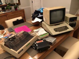 Vintage Apple Ii Plus - 2 Disk Drives/bmc Monitor/epson Printer/manuals/paddles