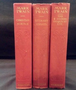 Rare Mark Twain Author’s National Edition Volumes 22,  24 & 25 1899 - 1907