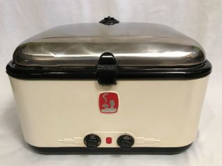 Vintage 1947 Nesco Electric Roaster 106 Antique 16 Quart Cooker Art Deco Rare