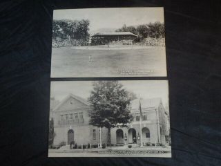 Vintage Postcards Doubleday Field Cooperstown Ny & Baseball Hall Of Fame Telfer