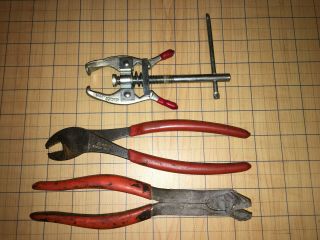 Vintage Snap On 208cp Battery Terminal Pliers And Battery Service Tools