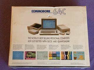Commodore 64C Complete In The Box With GEOS Quantum Link & Software 3