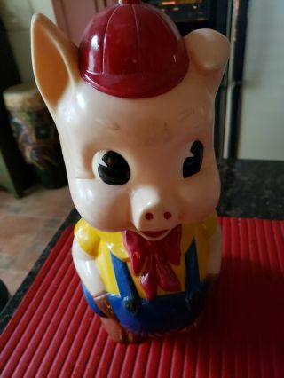 Vintage Porky Pig Bank Ideal Co.  1960 Ish Paint