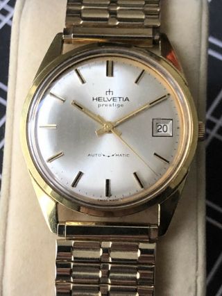 Vintage Mens Helvetia Prestige Automatic Watch 25 Jewels Wonderful Conditions