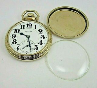 Illinois Bunn Special 21 Jewels Pocket Watch - Repairs/ Parts W/ Gold Filled Case