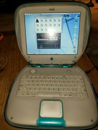 Vintage Apple iBook G3 Clamshell Laptop M2453 Blueberry w/MAC OS9 - 3