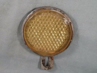 Vintage King - Bee - Hy - Power Yellow Glass Reflector,  Hot Rod,  License Plate Topper