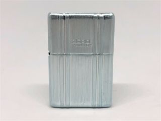 Rare Zippo Limited Model Zero Halliburton Luggage Case Design Lighter Silver