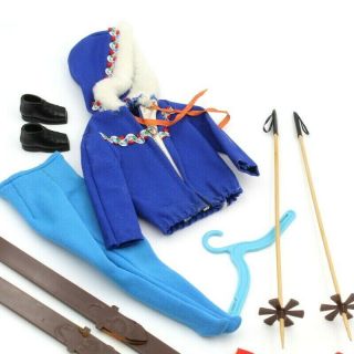 VINTAGE BARBIE 1960 ' S SKI QUEEN 948 COMPLETE OUTFIT SKIS BOOTS GLOVES - NR 6965 2