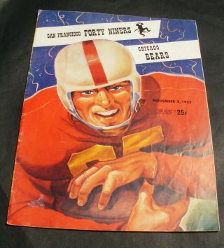 1952 San Francisco 49ers Vs Chicago Bears Nfl Football Program 11/2/52