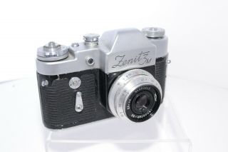 Vintage Russian Zenit 3m 35mm Camera Slr Industar 50 F3.  5 50mm Lens