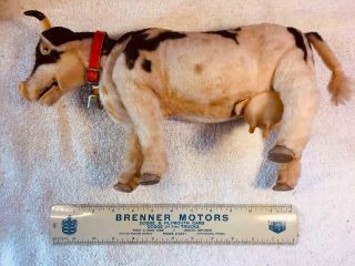 Vintage 1950s Large Battery - Operated Walking Cow,  Japan,  Moves Head & Mouth Too