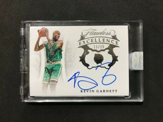 2018 - 19 Flawless Kevin Garnett Excellence Signatures Auto 15/25 Encased Celtics