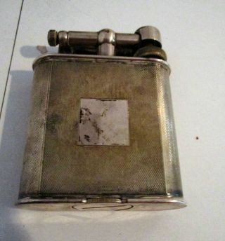 Vintage Dunhill Lift Arm Wick Extension Silver - Plated Pipe Lighter
