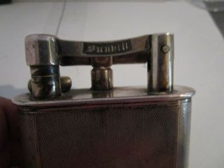 Vintage DUNHILL Lift Arm Wick Extension Silver - plated Pipe Lighter 3