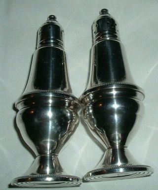 Vintage Duchin Creation Sterling Silver Salt And Pepper Shakers Glass Lined