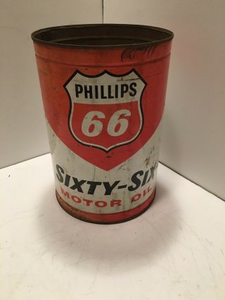 Vintage Phillips 66 Five Gallon Motor Oil Can