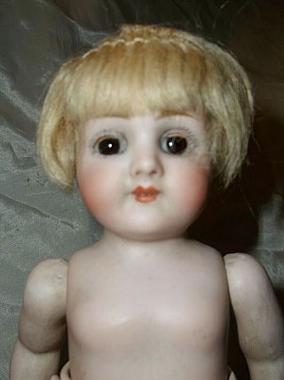 Sweet Darling Antique 1908 All Bisque 8 " German Dollhouse Doll 329