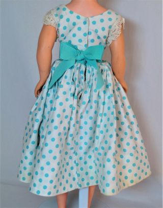 Vintage Madame Alexander Cissy Doll Dress - Blue Polka Dot 