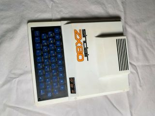Sinclair Zx80 Vintage Computer Unit With Power Supply And Tv Cable