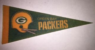 Vintage Green Bay Packers Mini Felt Pennant Flag Banner Football Team