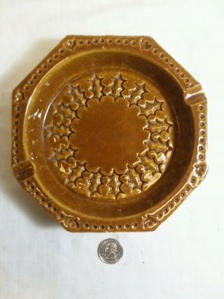 Large Vintage Ceramic Ashtray.  Made In Italy,  Numbered.  7 "