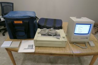 Apple Mac Macintosh Plus M0001a,  A9m0303 Printer,  Mac Tote And Printer Cases