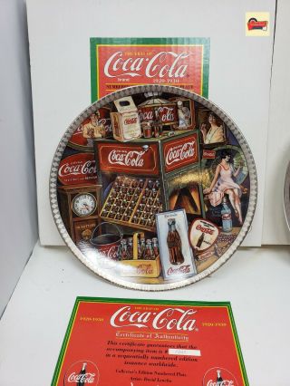 The Eras Of Coca Cola 20/30,  40/50,  70/80 David Lencho Vintage Collectors Plate