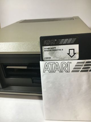 Atari 810 Disk Drive Bundle With Paperwork Power Supply Box 2 Joysticks 3