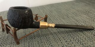 Vintage Dunhill Shell Briar Estate Pipe With 14k Gold Band