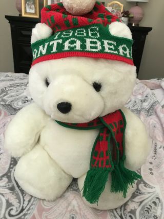 Vintage Dayton Hudson Santa Bear 1986 Christmas Stuffed Animal Teddy Bear 20 "