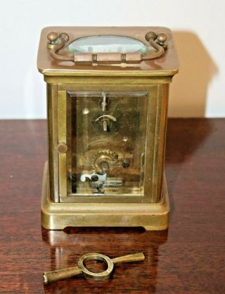 Antique French Duverdrey & Bloquel Carriage Clock with Key - 19th Century 2