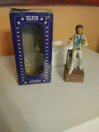 Elvis Presley Mccormick Decanter Music Box Love Me Tender 1977 Vintage